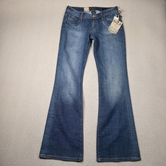 NWT Seven7 Premium Blue Label Flare Jeans Sz 29/7 Low Rise Y2K 2000s Bell Bottom - Picture 3 of 11